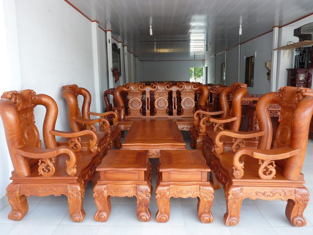 101+ mẫu bàn ghế sofa gỗ óc chó đẹp